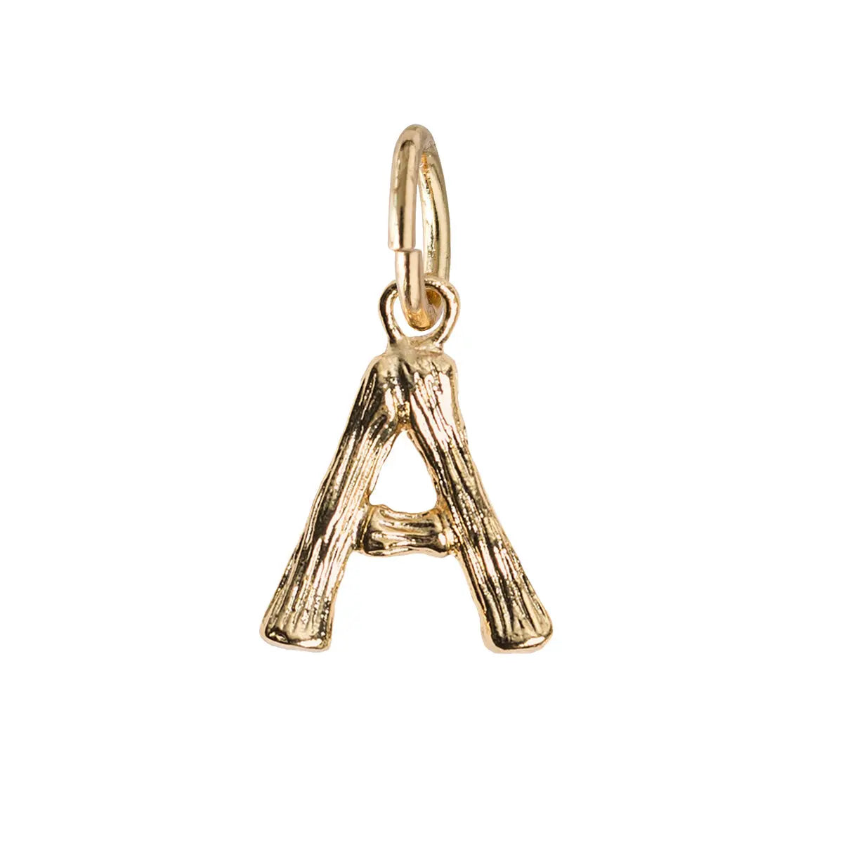Bamboo letter pendent A