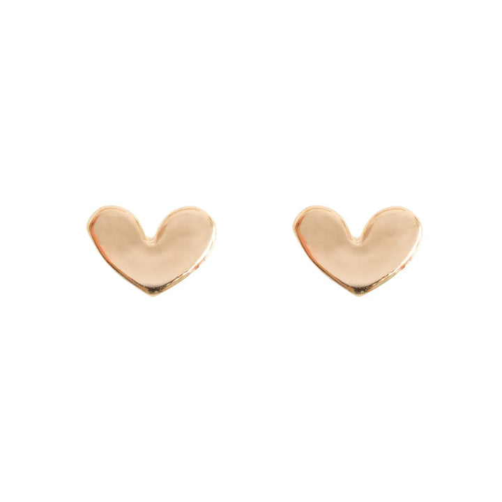 petite heart stud earring Gold