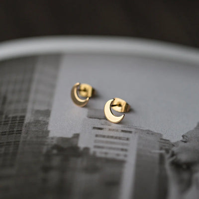 moon stud ørering