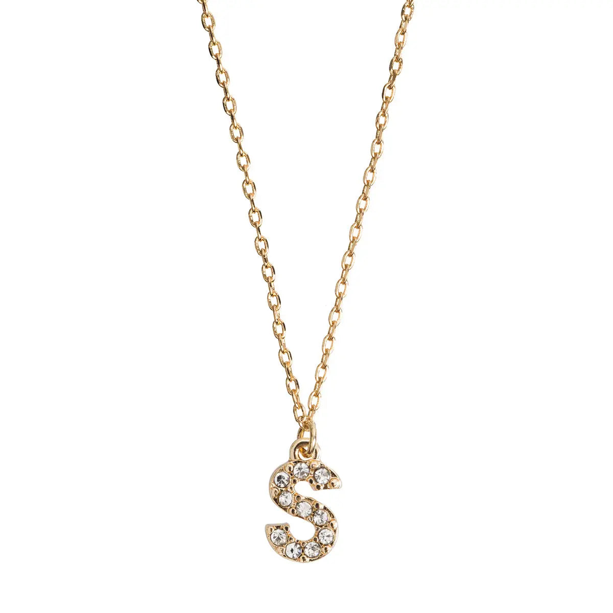 Crystal Letter Necklace Stainless Steel Timi of Sweden