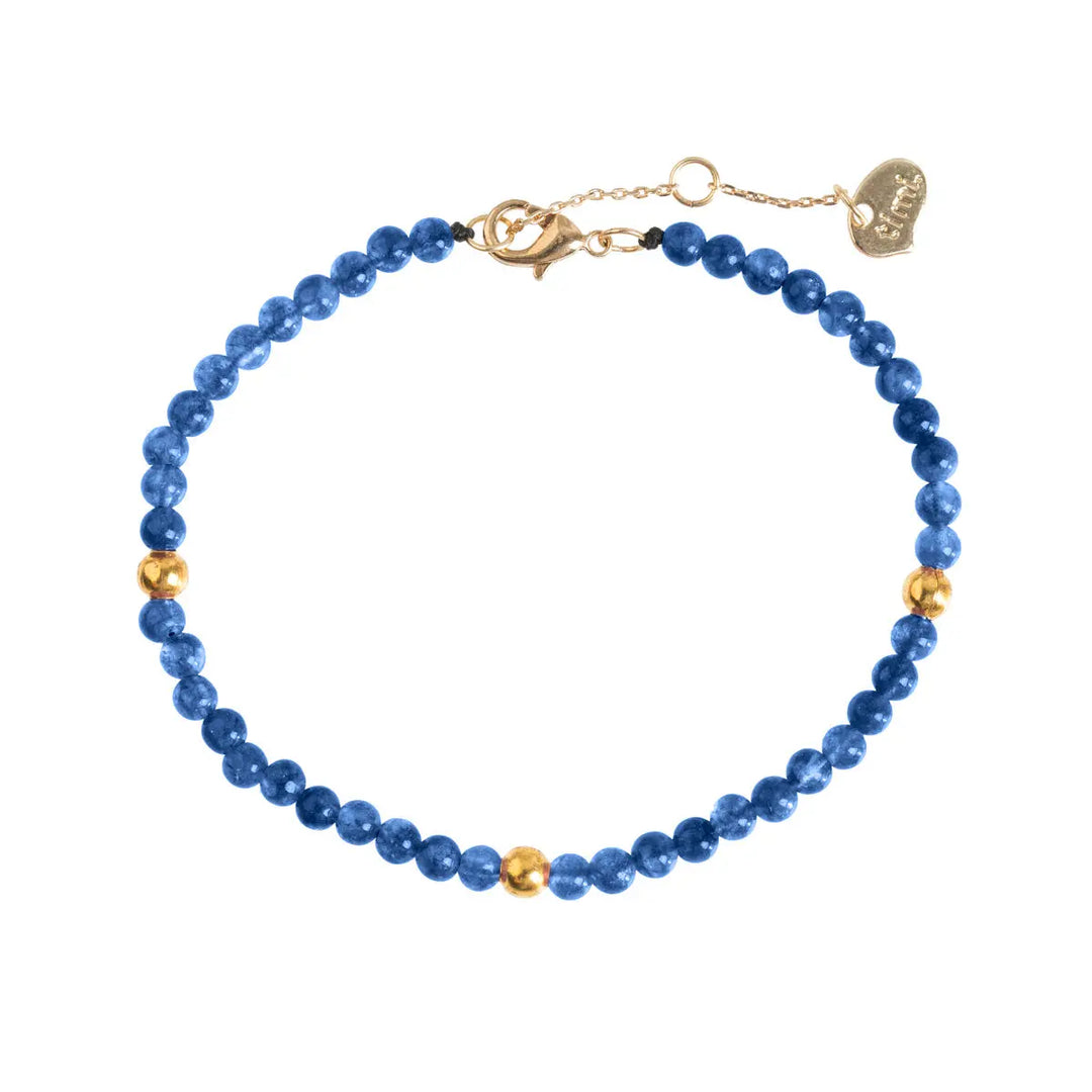 Blue Lapis Bead Bracelet