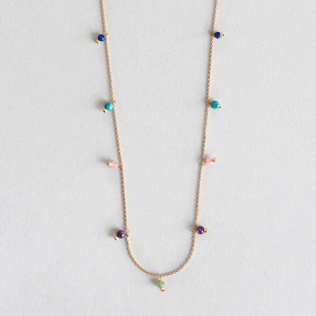 Colorful Precious Stone Necklace