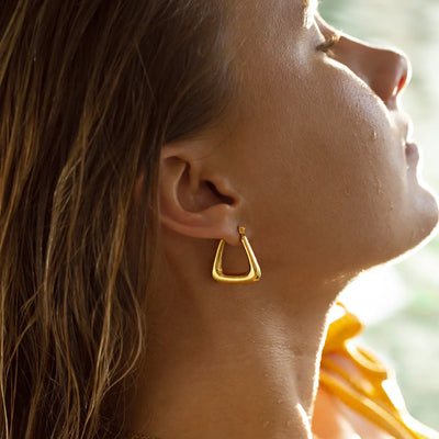 Triangle Hoop Earring | Stainless Steel