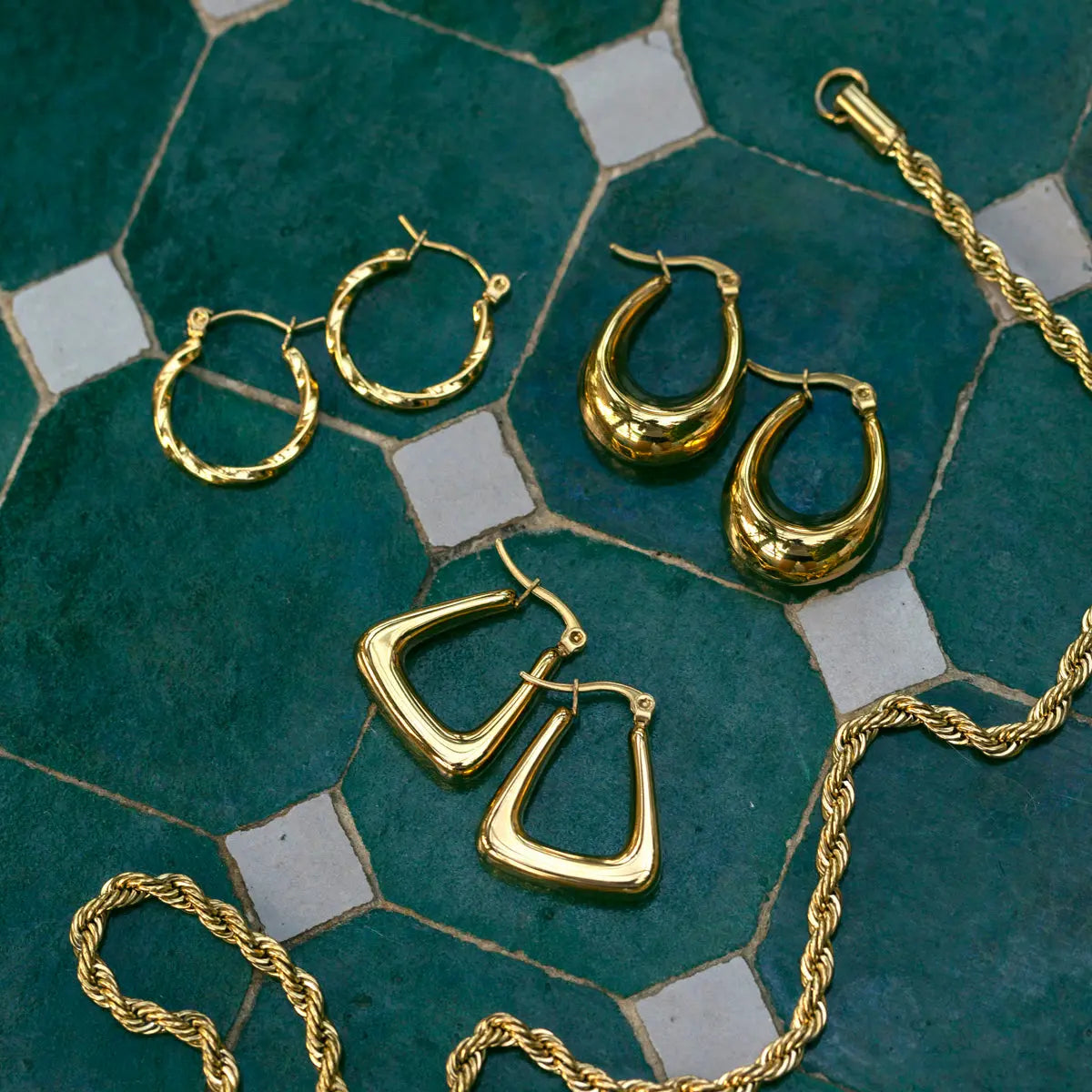 Triangle Hoop Earring | Stainless Steel