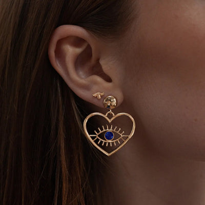 Suzy - Evil Eye Heart Stud øredobber