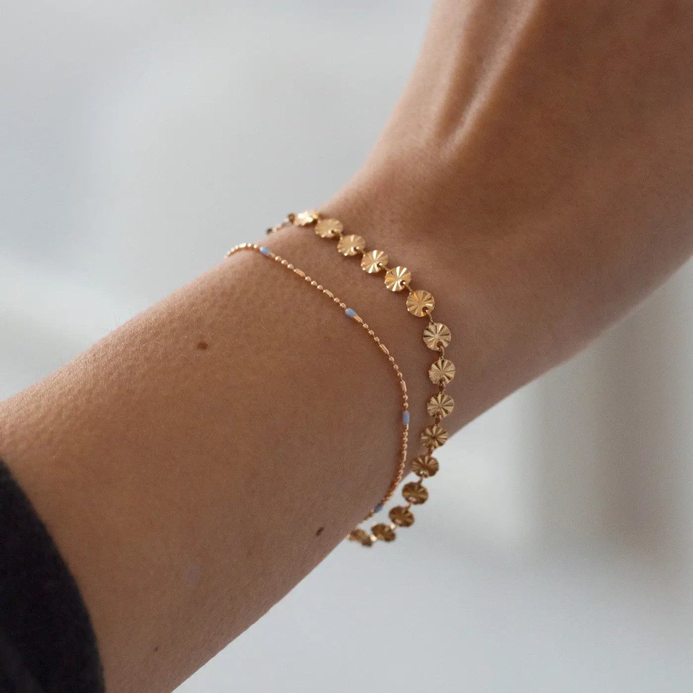 Skinnende solplatearmbånd