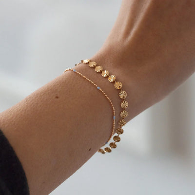 Skinnende solplatearmbånd
