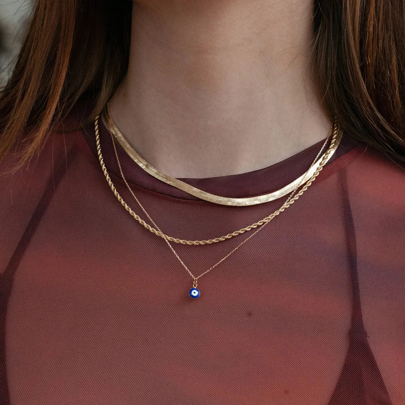Suzy - Blue Evil Eye Halskjede