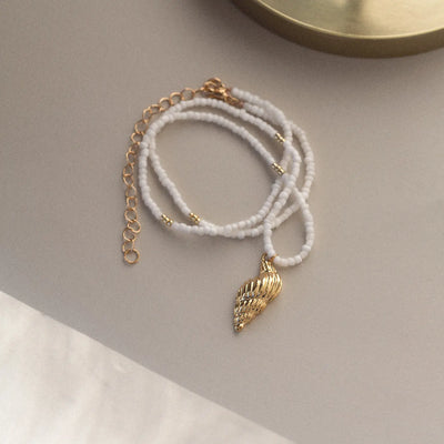 Ellie - Sea Shell White Beads Halskjede