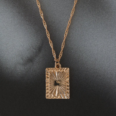 Lana - Rays Square Plate Halskjede