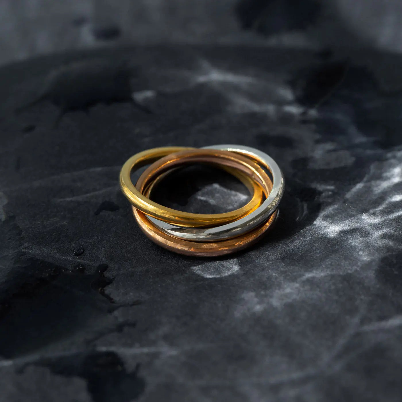Jules - Triple Color Ring rustfritt stål