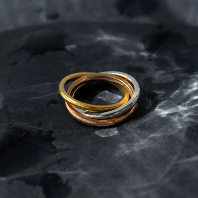 Jules - Triple Color Ring rustfritt stål