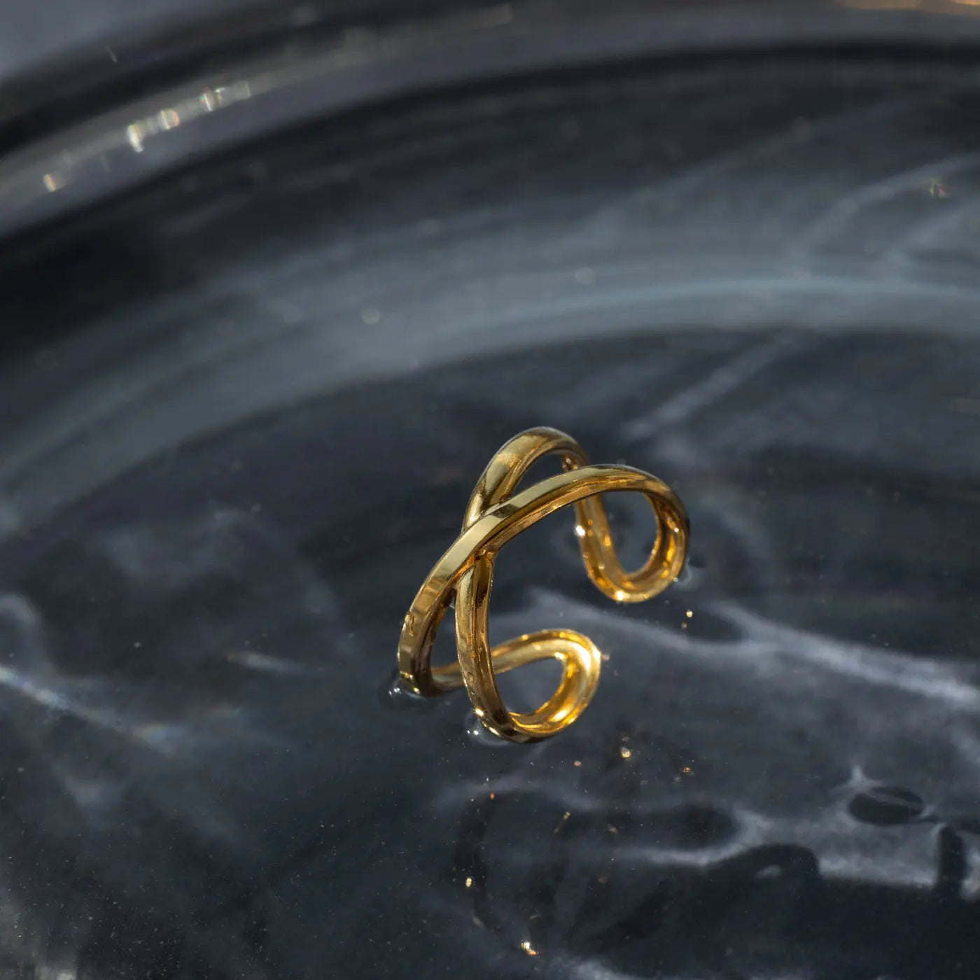 Cindy - Cross Ring rustfritt stål