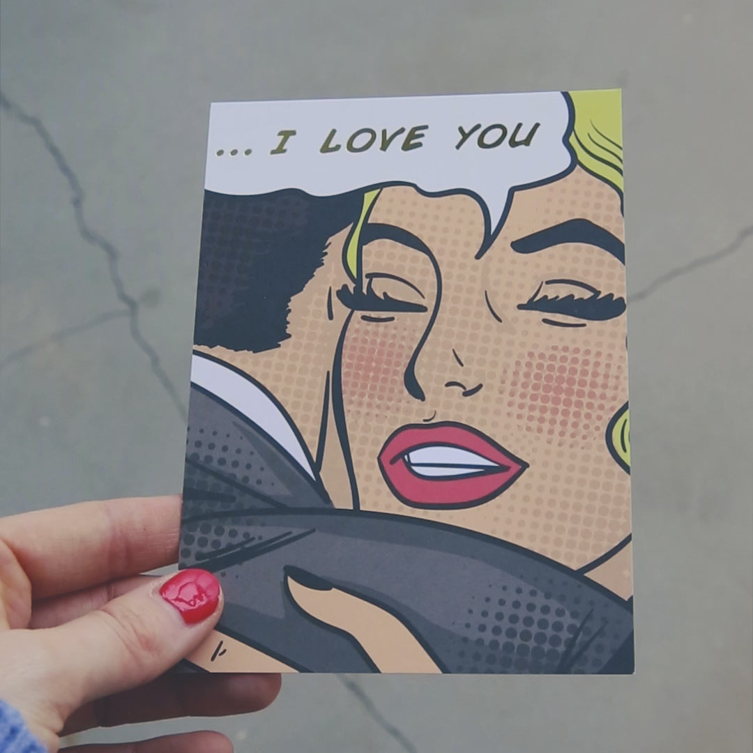 …Jeg Elsker Deg Retro Postkort